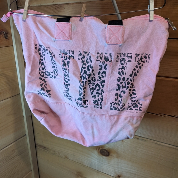PINK Victoria's Secret Handbags - Victoria's Secret Love Pink Oversize Tote Bag